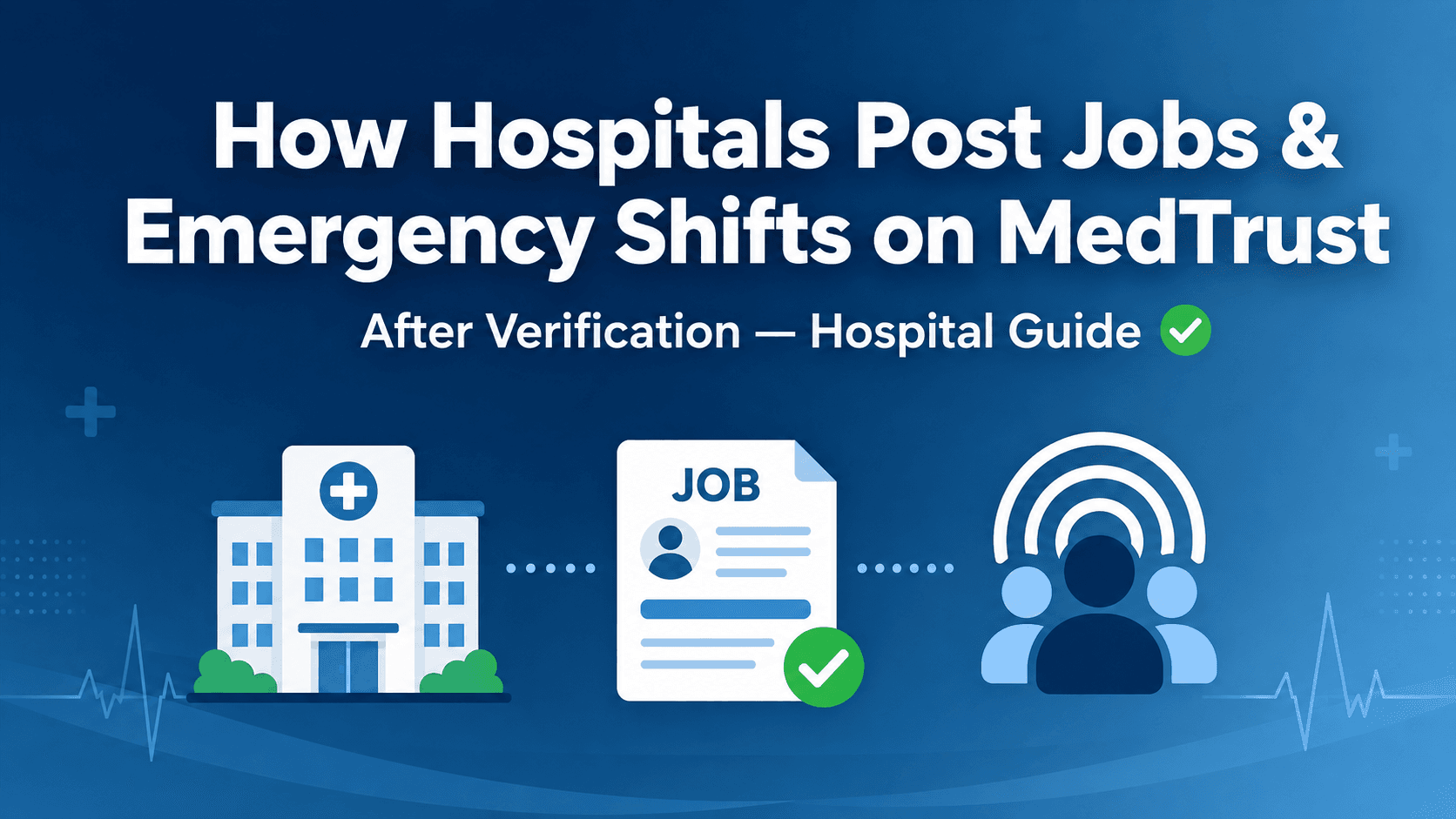 Hospital recruiter posting jobs and emergency shifts on MedTrust after verification